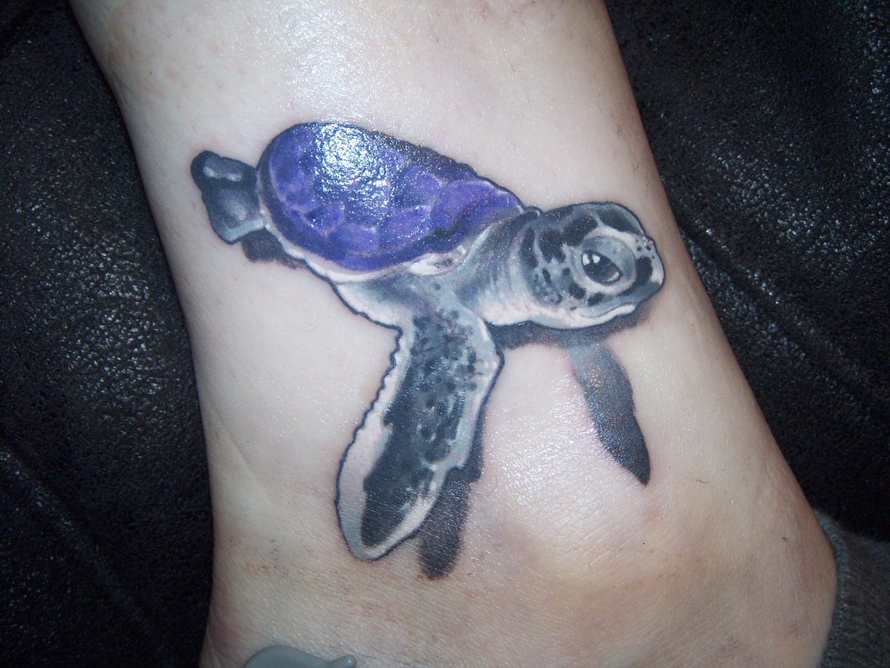 Baby sea turtle tattoo