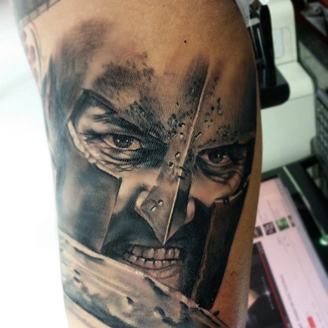 mulpix.com. sp, an #tattoo #leonidas #300 #movie #blackandgrey #warrior #in...